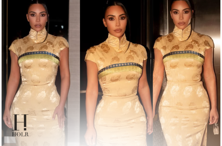 Kim Kardashian Turns Heads in Elegant Gold Look