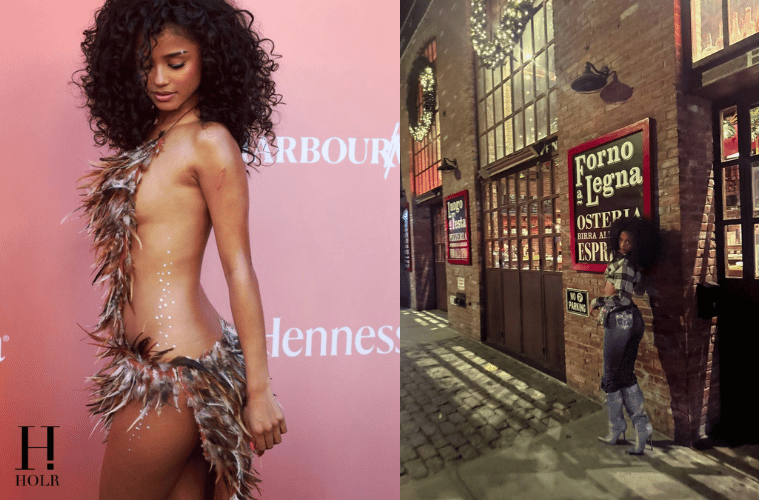 Tyla Feather Dress Billboard Women in Music