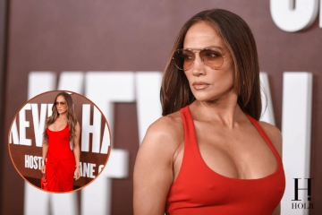 Jennifer Lopez Stuns in Red at Kevin Hart Roast