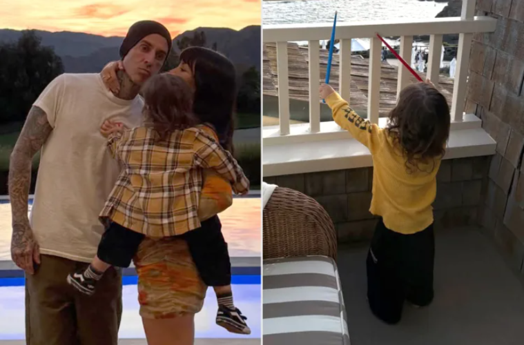 Kourtney Kardashian Shares Rare Look at Son Rocky’s Long Hair