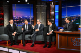 Late-Night Hosts Joke About Trump on Colbert Reunion