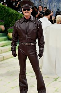 Luke Evans Stuns in Bold Leather Look at the Met Gala