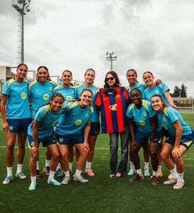 Olivia Rodrigo Visits FC Barcelona Women’s Team