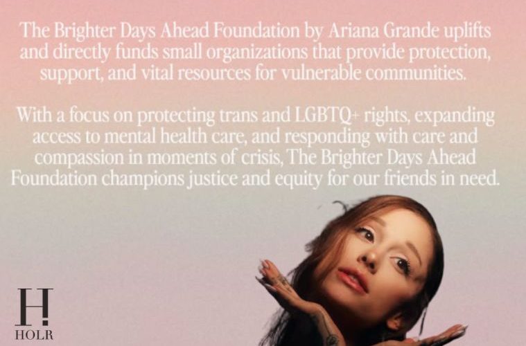 Ariana Grande announces the launch of a new foundation dedicated to supporting LGBTQ+ communities through advocacy, resources, and inclusive initiatives.