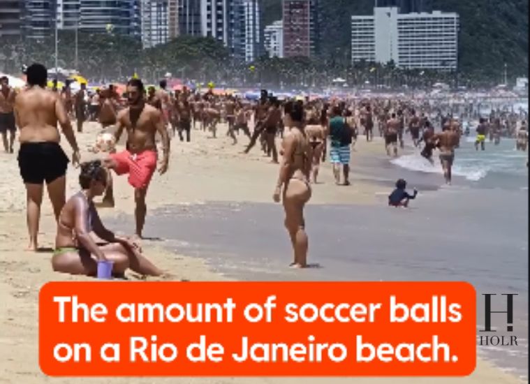 Why Are There So Many Soccer Balls on This Rio Beach?