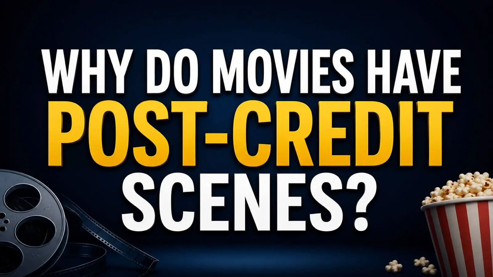 Movie theater audience watching a post-credits scene after a film
