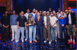 Jalen Brunson and OG Anunoby Celebrate Knicks Title