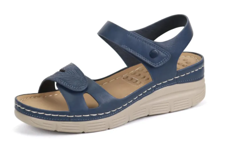 Supportive sandals with cushioned footbeds and arch support designed for comfortable walking and all-day wear.