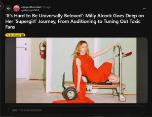 Milly Alcock Opens Up About Her Supergirl Journey