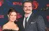 Millie Bobby Brown and David Harbour pose together as they reunite for Netflix's upcoming father-daughter spy drama series.