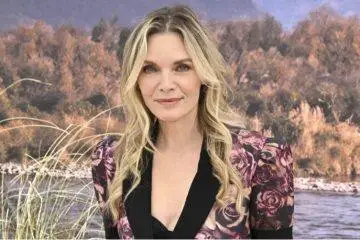 Michelle Pfeiffer smiles during an interview while reflecting on her breakthrough Grease 2 audition experience.