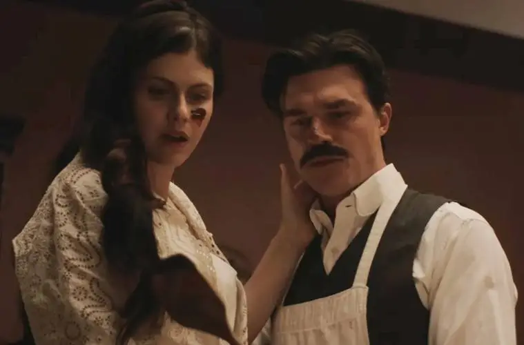 Alexandra Daddario and Finn Wittrock portray Catherine and Milton Hershey in the upcoming historical drama Hershey.