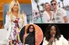 Keke Palmer, Joshua Bassett, and Spotify executive Dustee Jenkins posing together at Spotify Beach during a Cannes event.