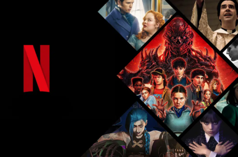A collection of trending streaming series displayed on a television screen as viewers search for the most popular shows to watch right now.