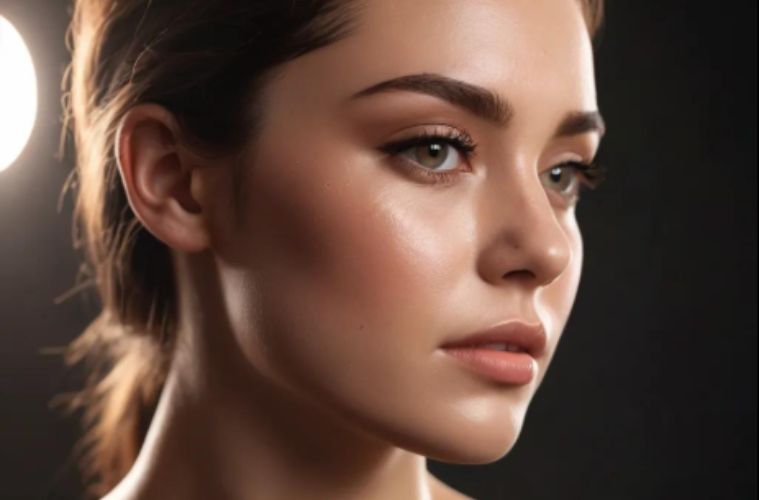 Woman applying makeup with a flawless, long-lasting finish using skincare, primer, foundation, and setting spray techniques.