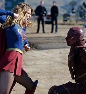 Supergirl movie poster featuring the DC superhero in costume