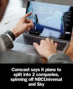  Comcast headquarters with NBCUniversal logos, illustrating Comcast's decision to spin off NBCUniversal into a separate publicly traded media and entertainment company.