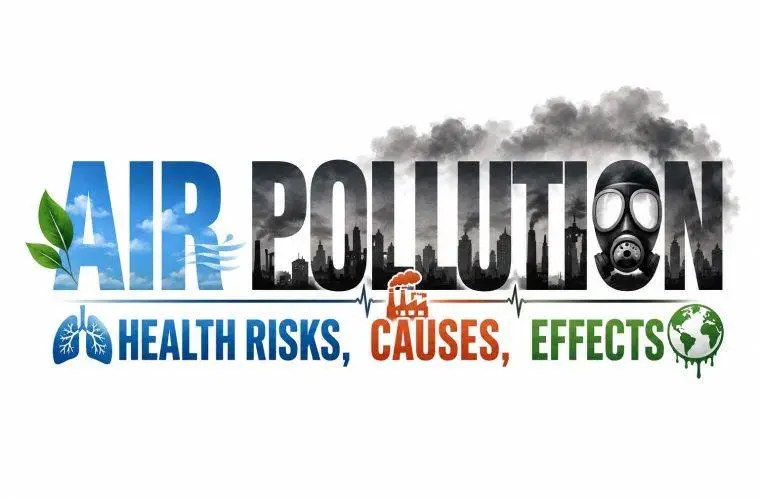 Thick smog covers a busy city skyline as traffic and industrial emissions contribute to air pollution, highlighting its health risks and the need for cleaner air solutions.