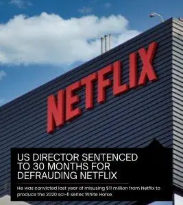  Director Carl Rinsch arrives at federal court after receiving a 30-month prison sentence for defrauding Netflix of production funds intended for the unfinished series White Horse.