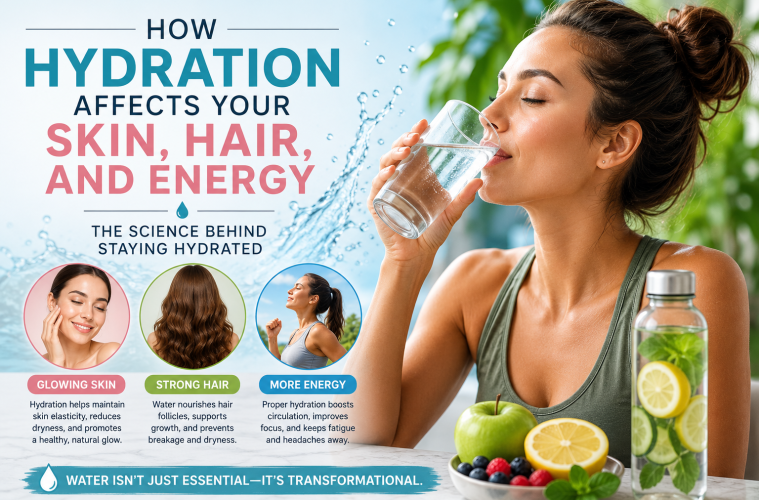 How Hydration Affects Your Skin, Hair, and Energy