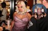 Bebe Rexha wearing a sheer mauve mini dress during her appearance on The Tonight Show Starring Jimmy Fallon.