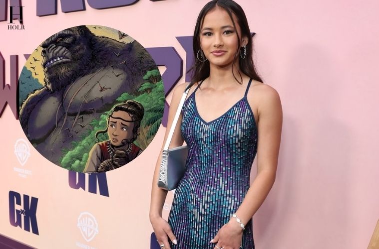 Kaylee Hottle attends a promotional event for the MonsterVerse films, where she portrayed Jia in Godzilla vs. Kong and Godzilla x Kong: The New Empire.