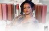 Rihanna showcases the new Fenty Beauty Gloss Bomb Stix nude shades, including $weet Whiskey, Midnight Ballerina, Birthday Suit, and Lu$t Bunny.