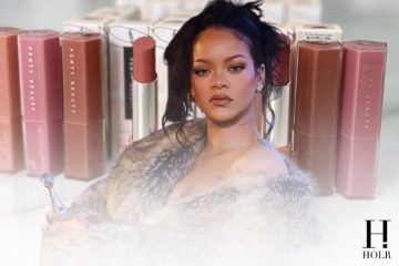 Rihanna showcases the new Fenty Beauty Gloss Bomb Stix nude shades, including $weet Whiskey, Midnight Ballerina, Birthday Suit, and Lu$t Bunny.