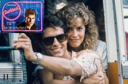 Tom Cruise and Elisabeth Shue in a scene from the 1988 romantic drama Cocktail.
