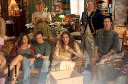 Cast members from Ghosts Australia inside a haunted historic home featured in the supernatural comedy series.