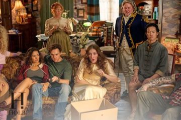 Cast members from Ghosts Australia inside a haunted historic home featured in the supernatural comedy series.