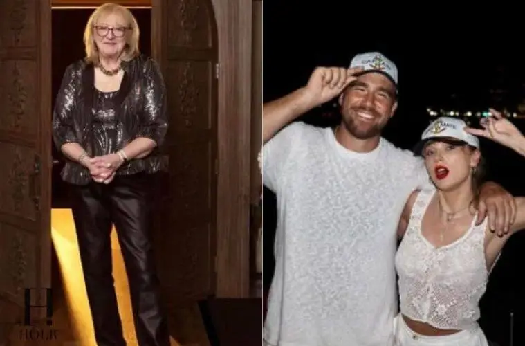 Donna Kelce arrives in New York City ahead of rumored wedding celebrations for Travis Kelce and Taylor Swift.