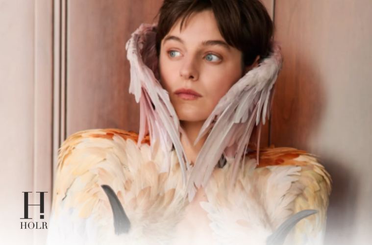 Emma Corrin Showcases Schiaparelli Couture Look