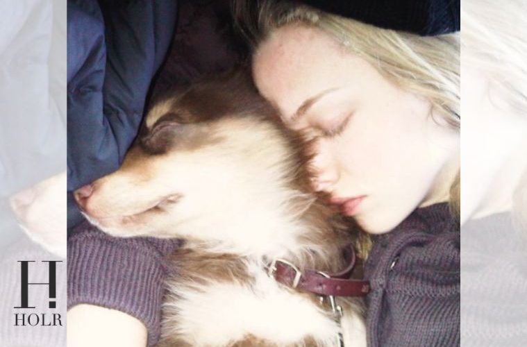 Amanda Seyfried cuddles her beloved Australian Shepherd Finn in an emotional Instagram tribute following his death at age 16.