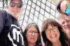 Valerie Bertinelli poses with son Wolfgang Van Halen and brother Patrick during a family vacation in Paris.