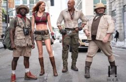 Dwayne Johnson, Jack Black, Kevin Hart, and Karen Gillan appear in the first trailer for Jumanji: Open World, where the game spills into the real world.