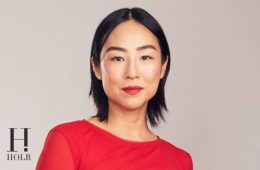 Greta Lee attends a red carpet event while reflecting on her career journey and finding success later in Hollywood.