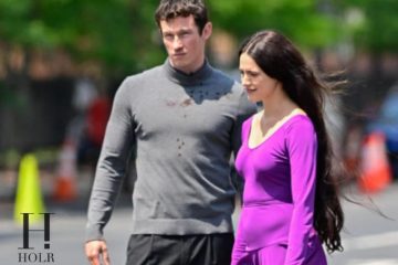 Margaret Qualley and Callum Turner filming scenes for the upcoming Possession remake in New Jersey.