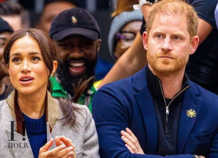 Prince Harry and Meghan Markle with Archie and Lilibet during a family outing.