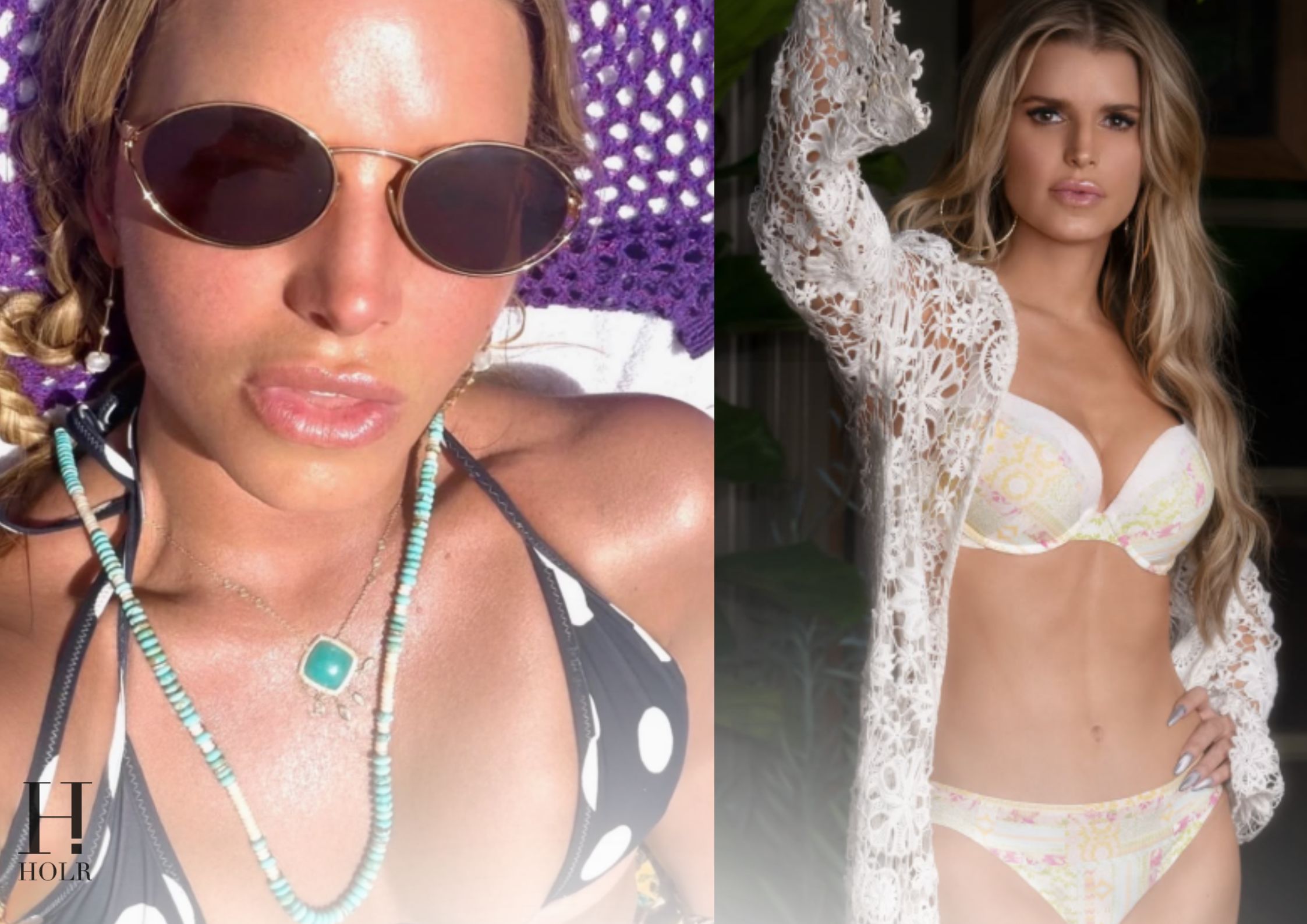 Jessica Simpson Celebrates Birthday in Stylish Swimwear