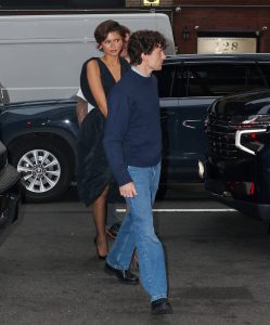 Zendaya and Tom Holland during a stylish New York City date night following the promotion of Christopher Nolan's The Odyssey.
