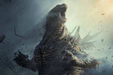 Godzilla towering over a devastated city in the first official trailer for Godzilla Minus Zero, as military forces prepare to confront the iconic monster.