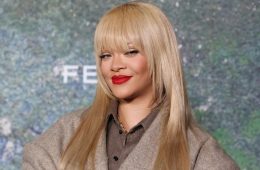 Rihanna attending a public event, highlighting her career as a global music icon, entrepreneur, and philanthropist.
