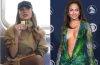 Jennifer Lopez wears her iconic green Versace jungle-print dress that famously inspired the creation of Google Images following the 2000 Grammy Awards.
