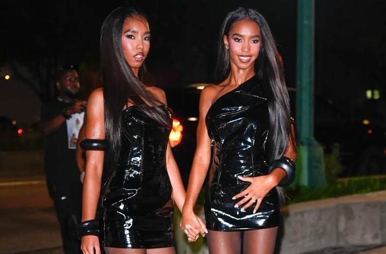 Jessie and D'Lila Combs promoting their new fashion label, 12TWINTY1.