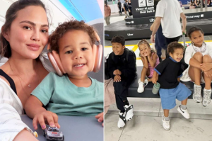 Chrissy Teigen and Her 4 Kids Explore Europe While Supporting John Legend
