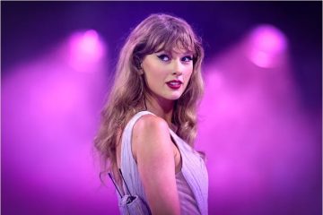 Taylor Swift performs during the final Eras Tour concert featured in her Disney+ special.