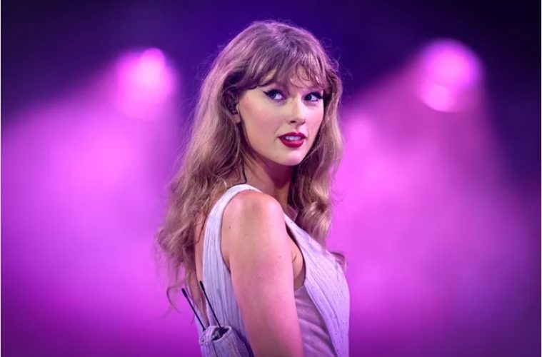 Taylor Swift performs during the final Eras Tour concert featured in her Disney+ special.