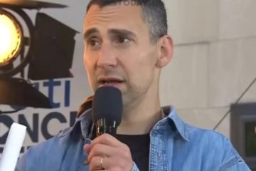 Jack Antonoff during a television interview weeks before reports emerged about his marriage to Margaret Qualley.
