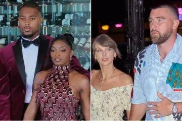 Simone Biles and Jonathan Owens attend Taylor Swift and Travis Kelce's wedding celebration.